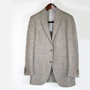 SuitSupply Havana Luxury Silk Linen Summer Jacket E.Thomas 34R